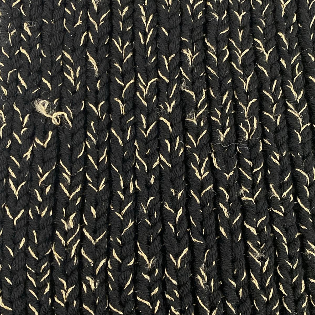 Saint Laurent Paris Shawl Black Gold Wool Scarf — view 4