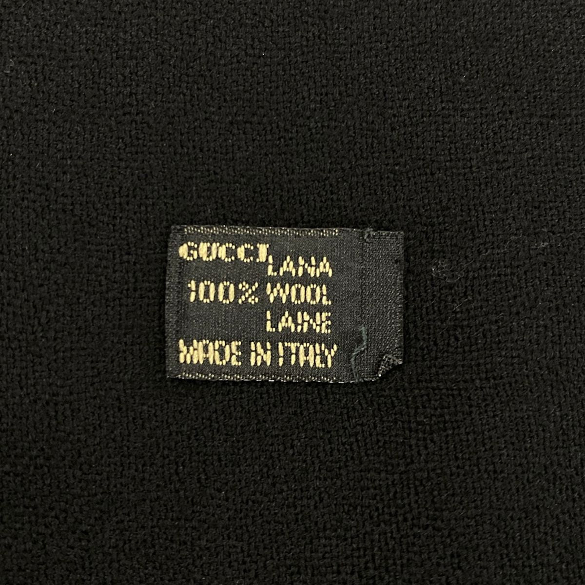 Gucci Shawl Black Dark Yellow Multi Wool Scarf — view 3