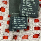 Fendi Scarf Beige Red Tippet Fur Cotton Wool — view 4