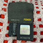 Fendi Scarf Beige Red Tippet Fur Cotton Wool — view 3