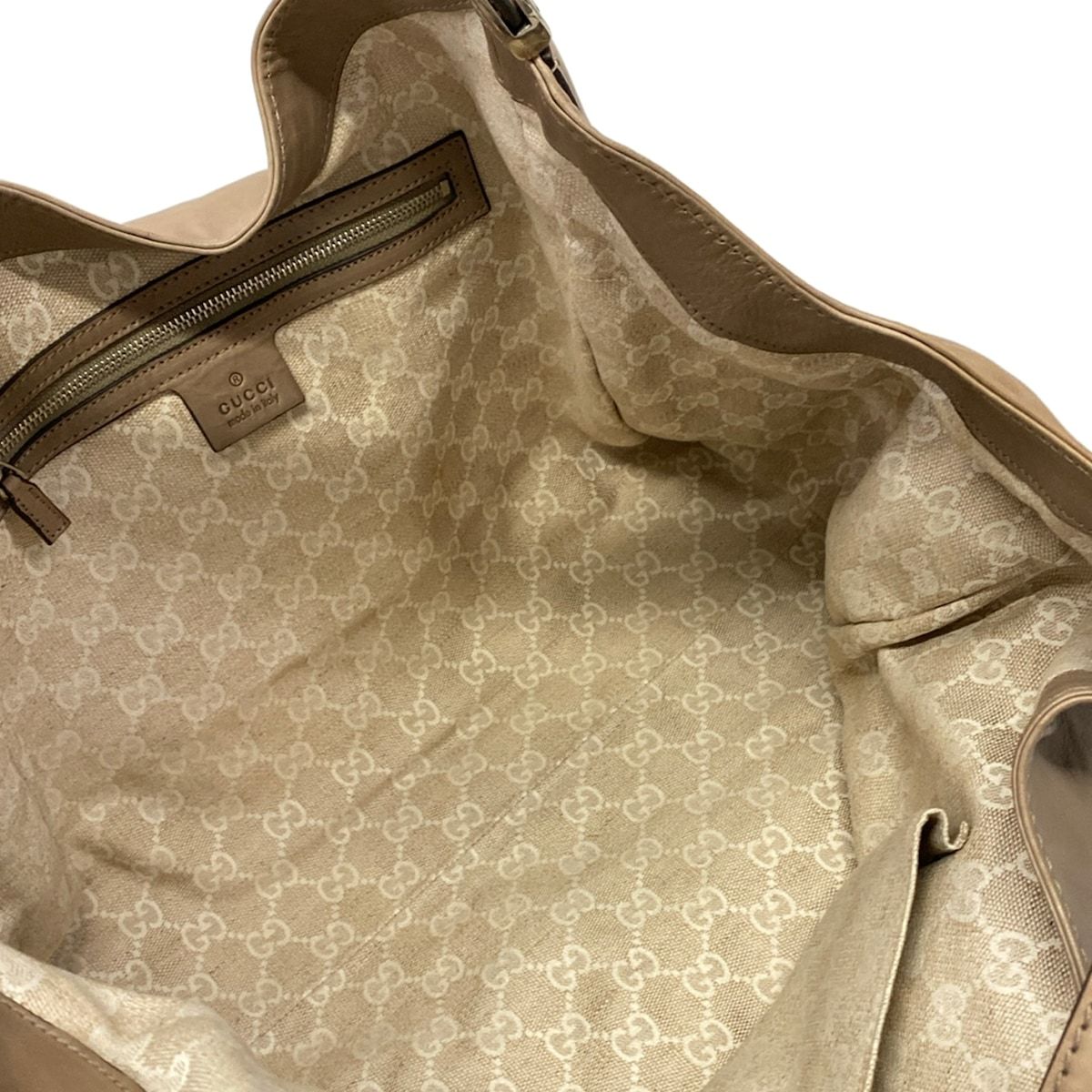 Gucci Tote Bag Stirrup Gray Leather — view 7