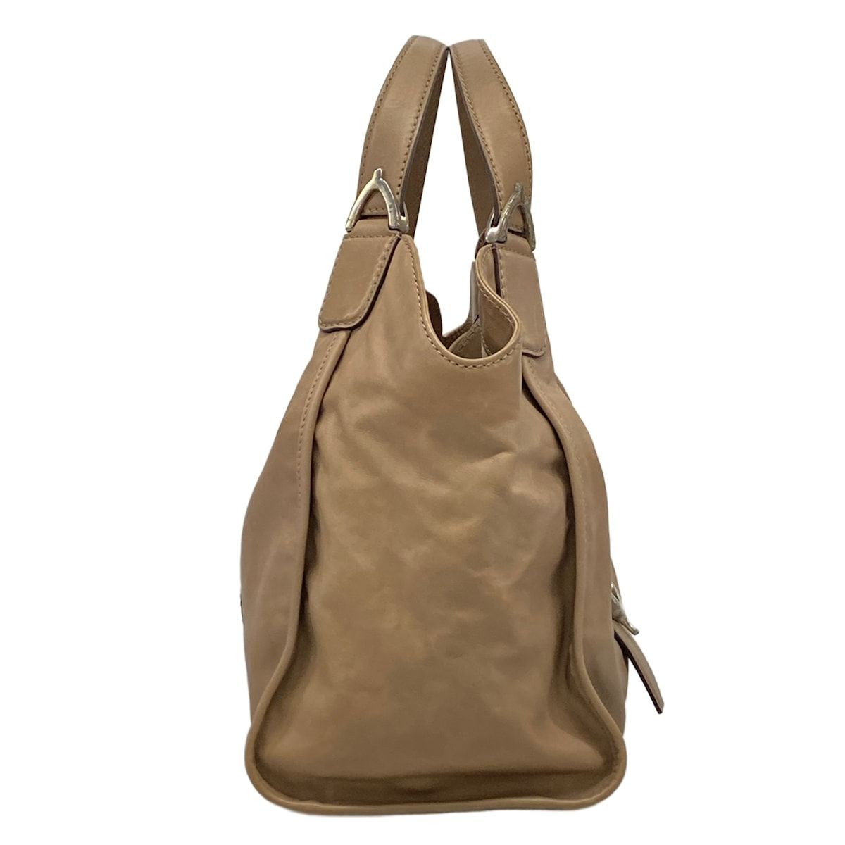 Gucci Tote Bag Stirrup Gray Leather — view 2