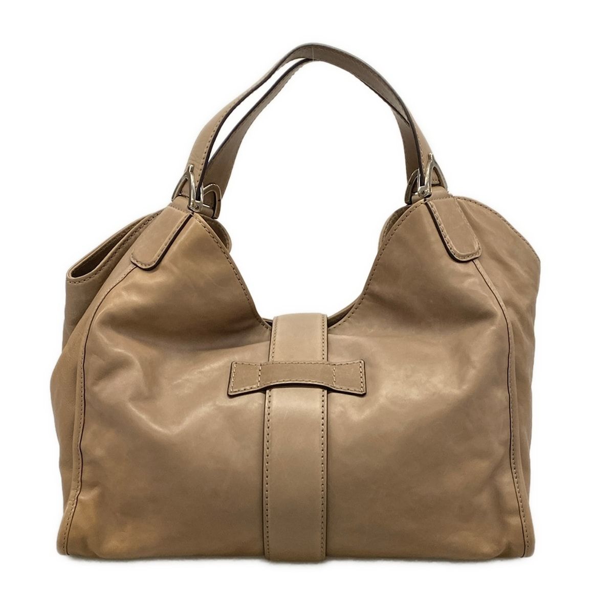 Gucci Tote Bag Stirrup Gray Leather — view 3