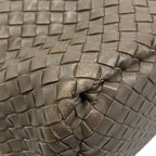 Bottega Veneta Handbag Intrecciato Gray Ivory Leather — view 6