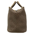 Bottega Veneta Handbag Intrecciato Gray Ivory Leather — view 2