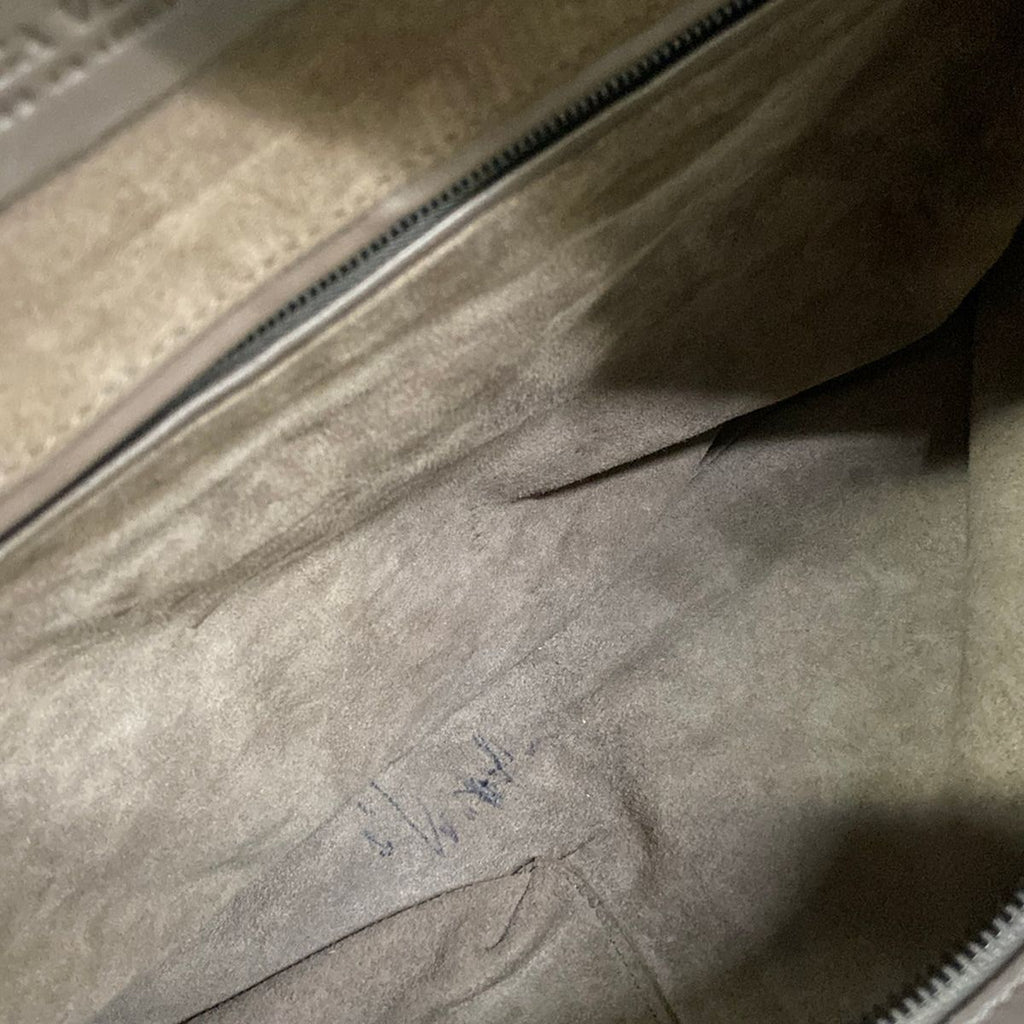 Bottega Veneta Handbag Intrecciato Gray Ivory Leather — view 7