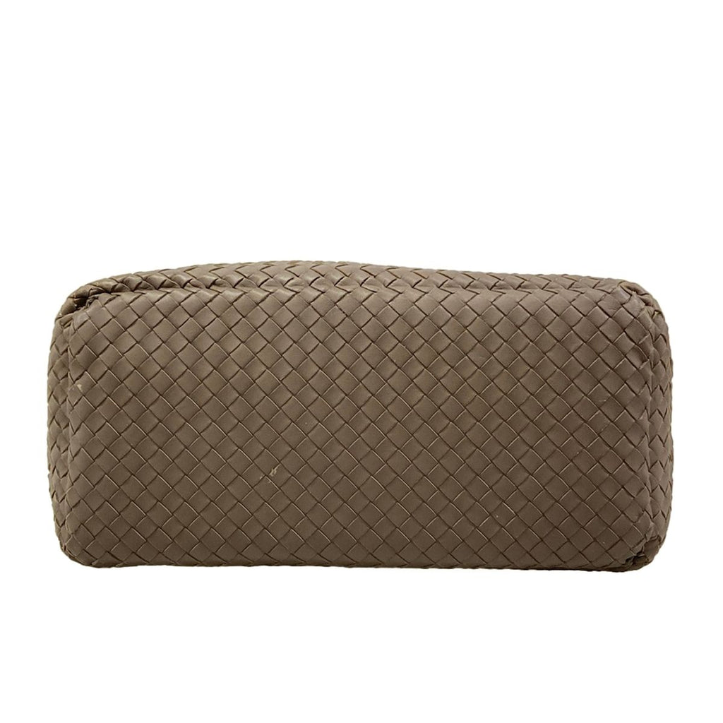 Bottega Veneta Handbag Intrecciato Gray Ivory Leather — view 5