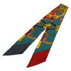Hermes Scarf Twilly Orange Yellow Multi Ribbon — view 4