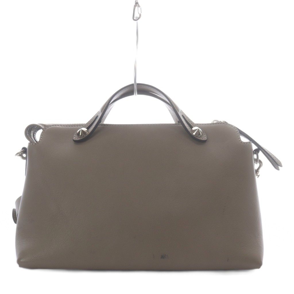 Fendi by the Way Medium 2-Way Shoulder Bag Leather Greige — view 2