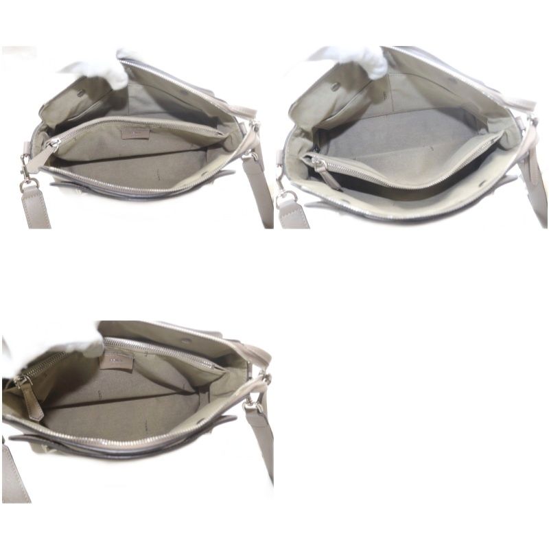 Fendi by the Way Medium 2-Way Shoulder Bag Leather Greige — view 7