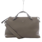 Fendi by the Way Medium 2-Way Shoulder Bag Leather Greige