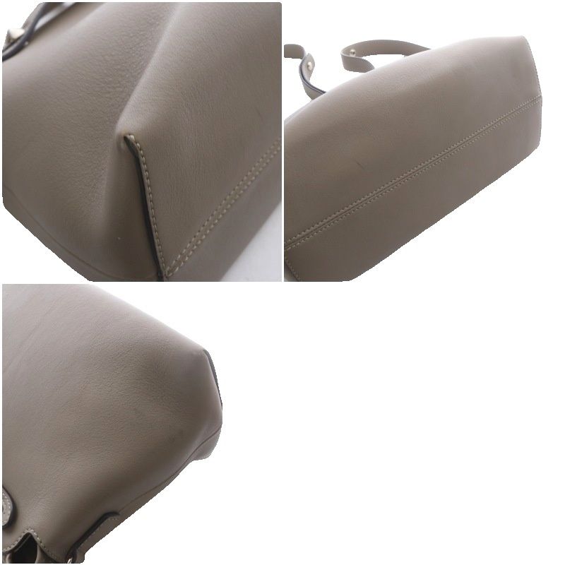 Fendi by the Way Medium 2-Way Shoulder Bag Leather Greige — view 8