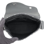 Dior Shoulder Bag Oblique Mini Saddle Black Trotter — view 5