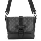 Louis Vuitton Shoulder Bag Monogram Eclipse Saumur Messenger Black