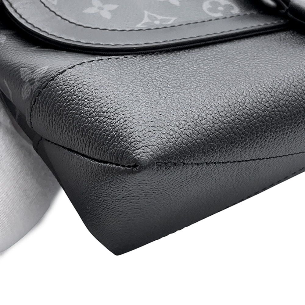 Louis Vuitton Shoulder Bag Monogram Eclipse Saumur Messenger Black — view 6