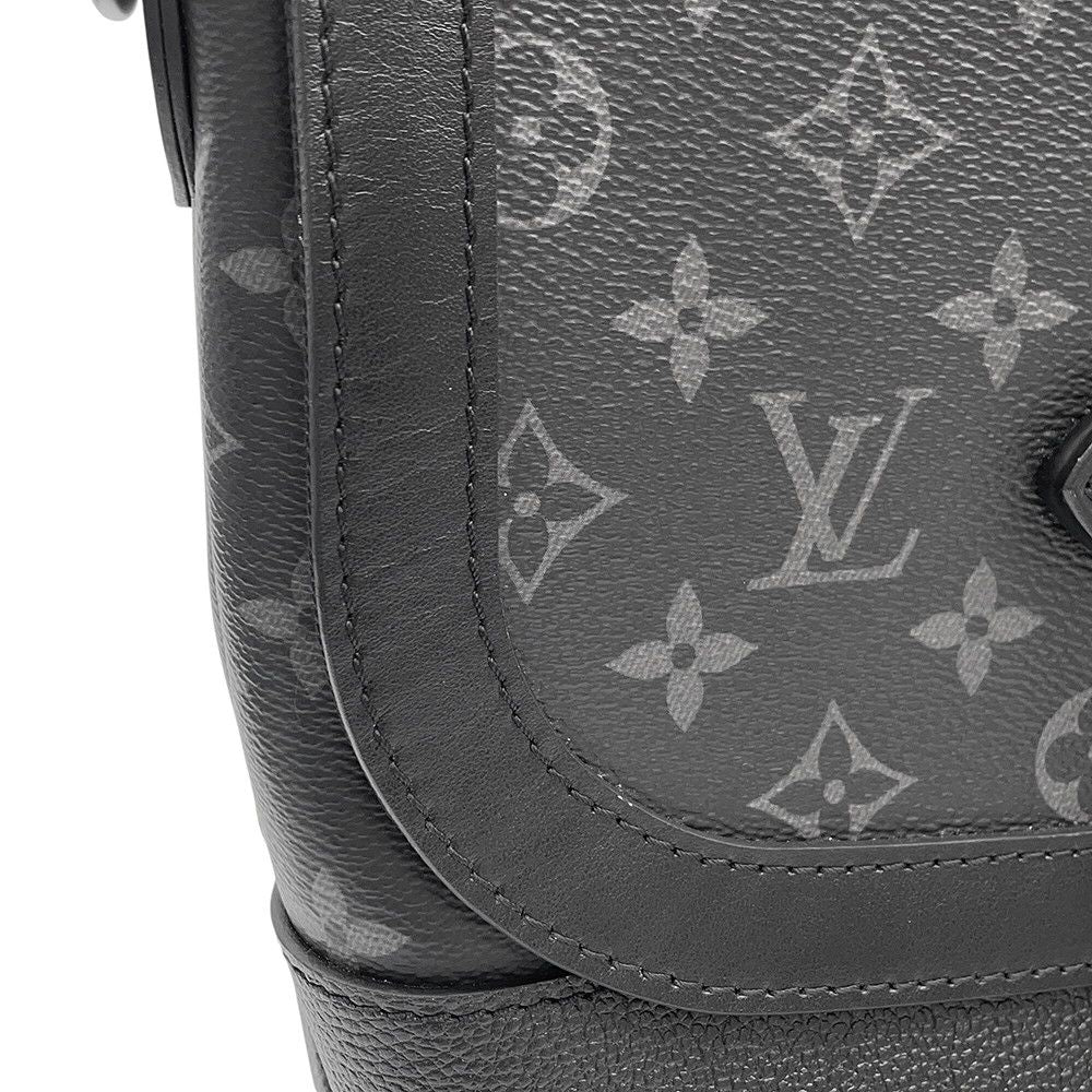 Louis Vuitton Shoulder Bag Monogram Eclipse Saumur Messenger Black — view 7