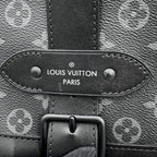 Louis Vuitton Shoulder Bag Monogram Eclipse Saumur Messenger Black — view 8