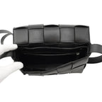 Bottega Veneta Shoulder Bag Maxi Intrecciato Small Cassette Lambskin Black — view 5