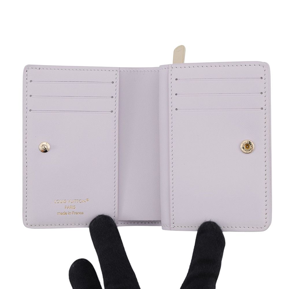 Louis Vuitton Bifold Wallet Monogram Mahina Portefeuille Clair Purple — view 4