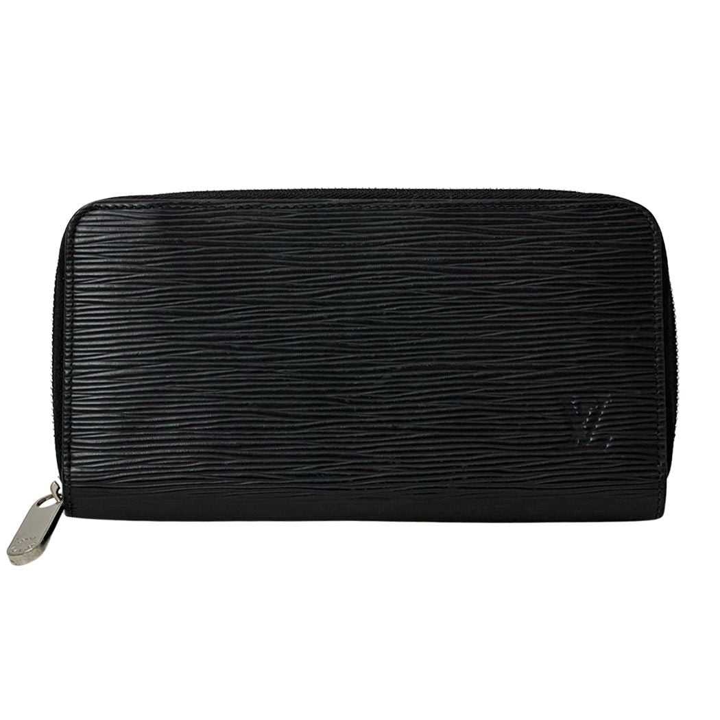 Louis Vuitton Wallet Epi Zippy Noir Black Everyday Use Zip Around