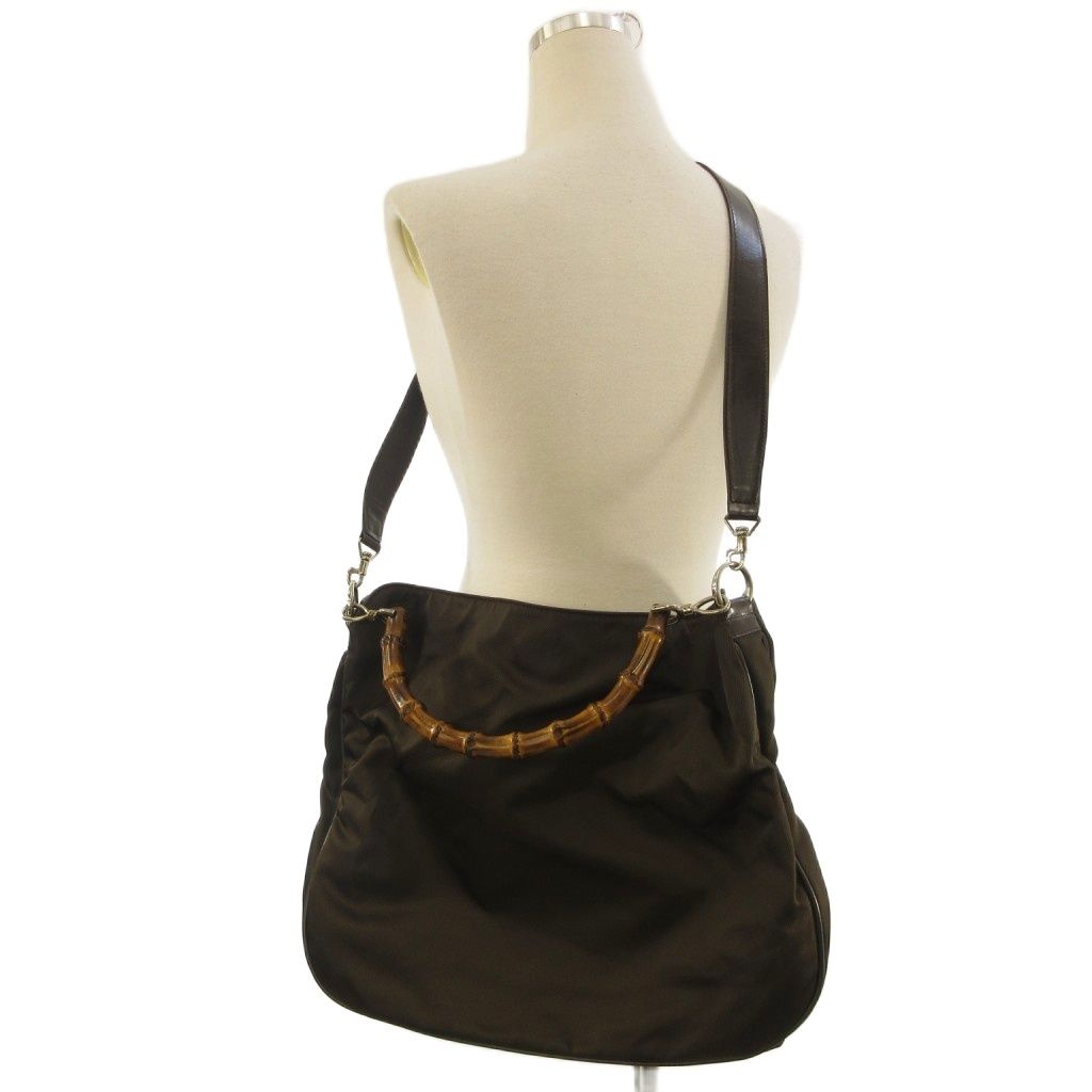 Gucci Bamboo Handle Bag Dark Brown — view 4