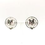 Chanel CC Logo Round Earrings Gold Silver — view 4