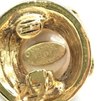 Chanel CC Logo Faux Pearl Vintage Earrings Gold — view 8
