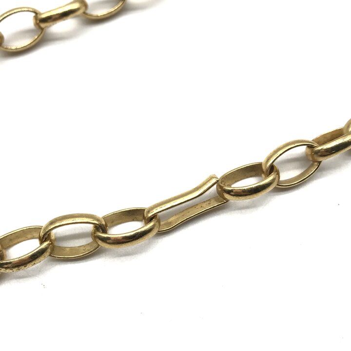 Chanel Round Logo Plate Necklace Chain Belt Gold Vintage — view 6