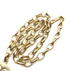 Chanel Round Logo Plate Necklace Chain Belt Gold Vintage — view 5