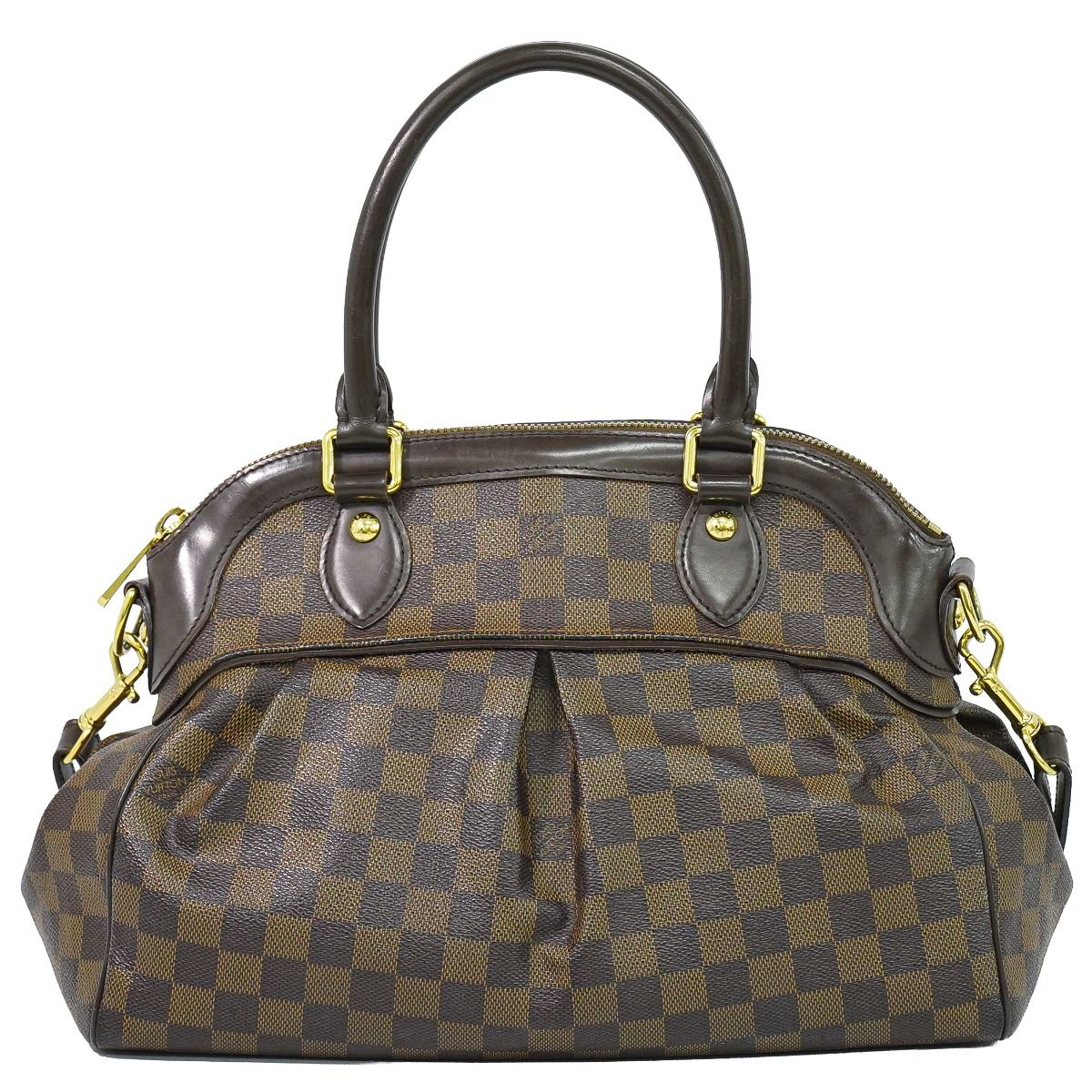 Louis Vuitton LV Trevi PM Damier Ebene 2-Way Shoulder Bag Brown
