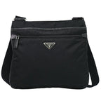 Prada Nylon Shoulder Bag Pochette Black