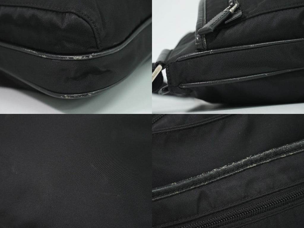 Prada Nylon Shoulder Bag Pochette Black — view 7