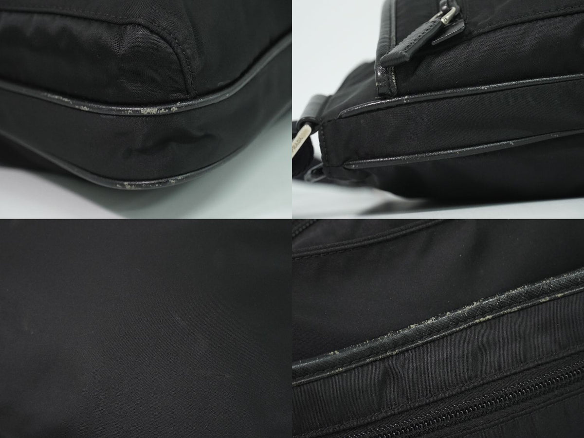 Prada Nylon Shoulder Bag Pochette Black — view 7
