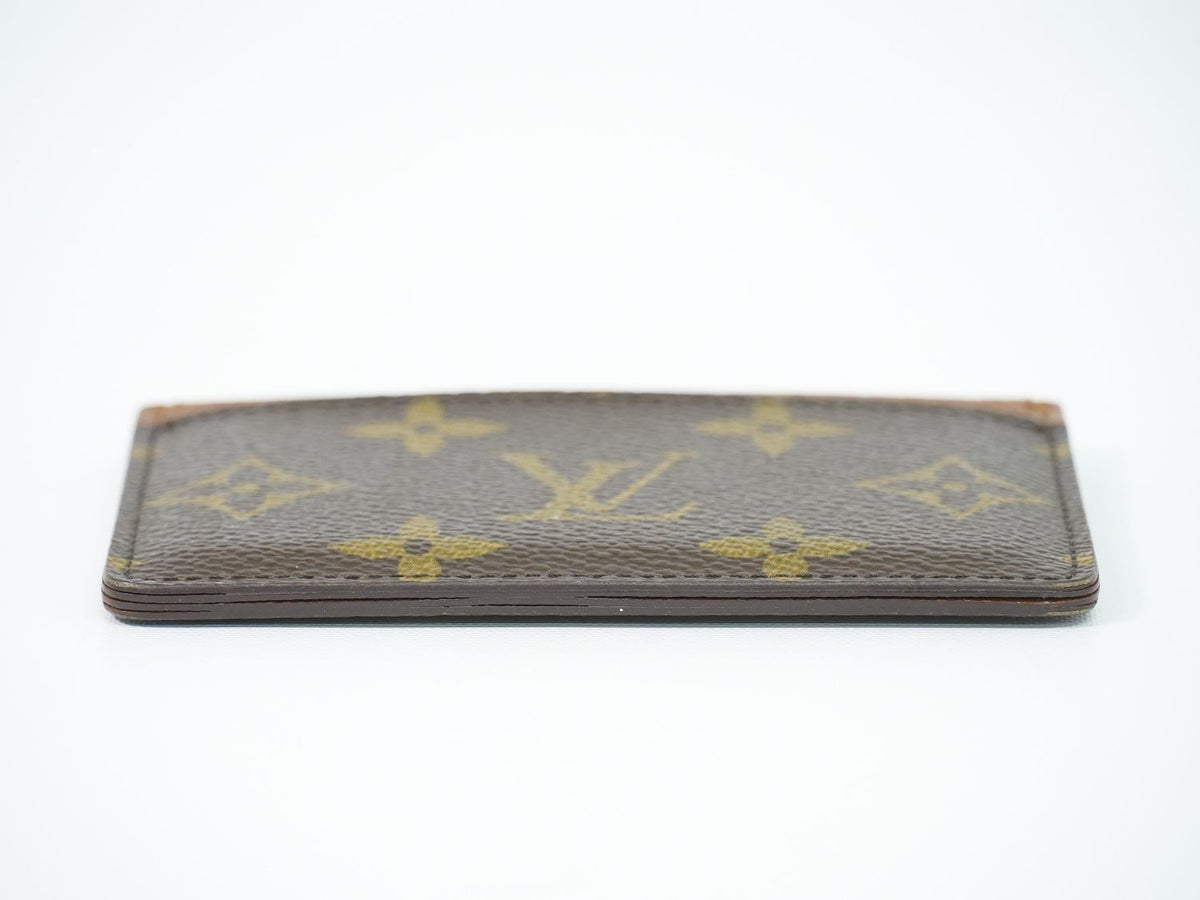 Louis Vuitton LV Porte Cartes Simple Monogram Card Case Business Brown — view 3