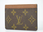 Louis Vuitton LV Porte Cartes Simple Monogram Card Case Business Brown — view 2