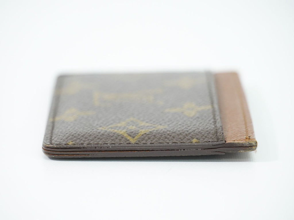 Louis Vuitton LV Porte Cartes Simple Monogram Card Case Business Brown — view 4