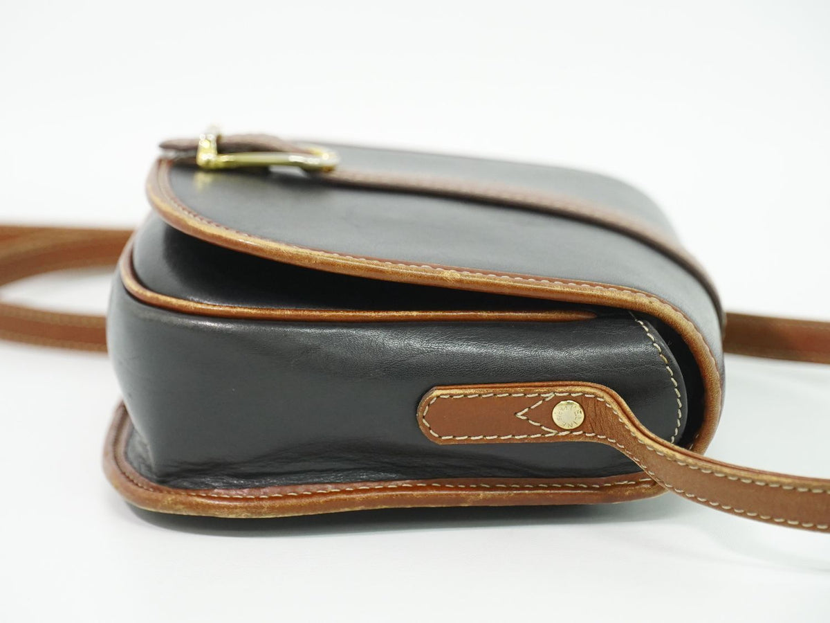 Celine Leather Shoulder Bag Pochette Black — view 4