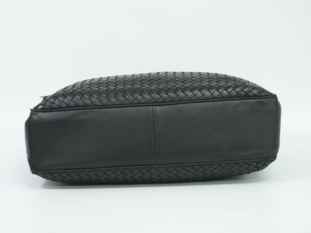Bottega Veneta Intrecciato Business Bag Handbag Leather Black Bag — view 3