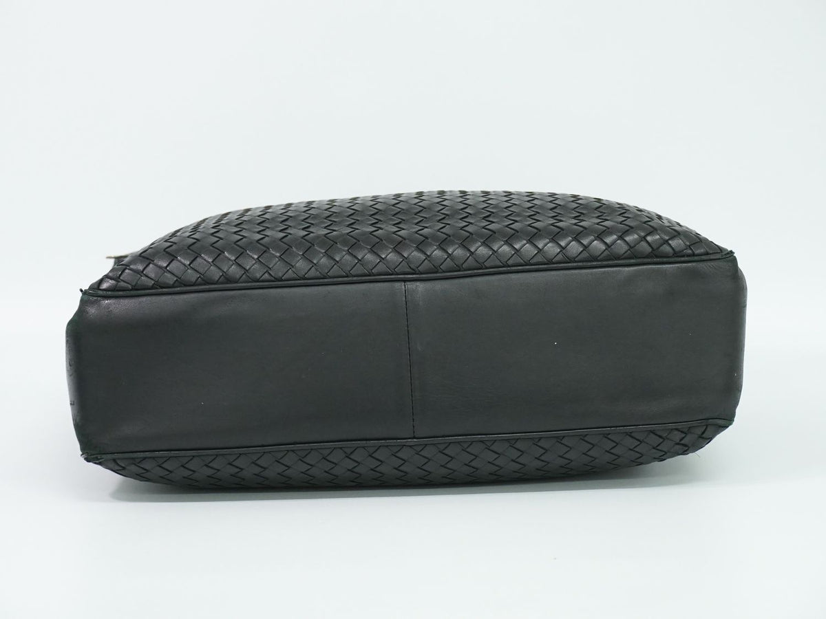 Bottega Veneta Intrecciato Business Bag Handbag Leather Black Bag — view 3