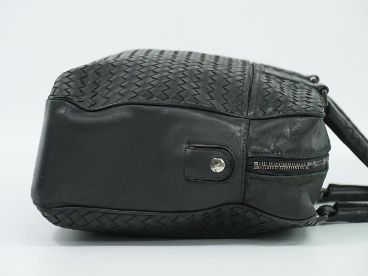 Bottega Veneta Intrecciato Business Bag Handbag Leather Black Bag — view 4