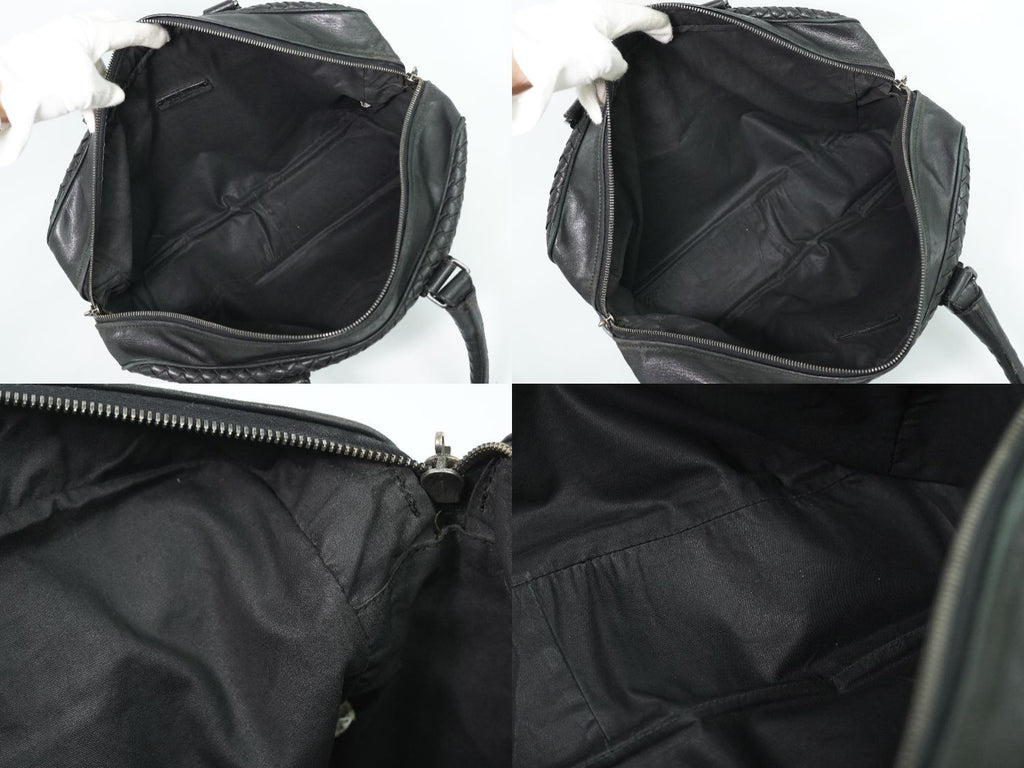 Bottega Veneta Intrecciato Business Bag Handbag Leather Black Bag — view 8