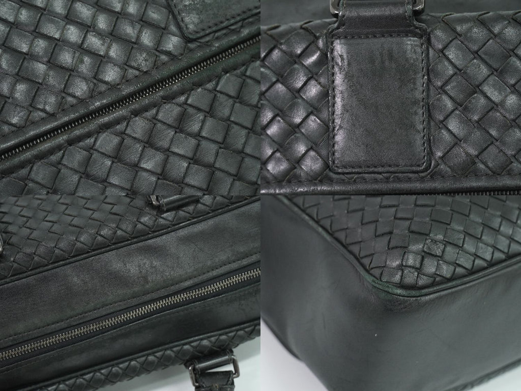Bottega Veneta Intrecciato Business Bag Handbag Leather Black Bag — view 7