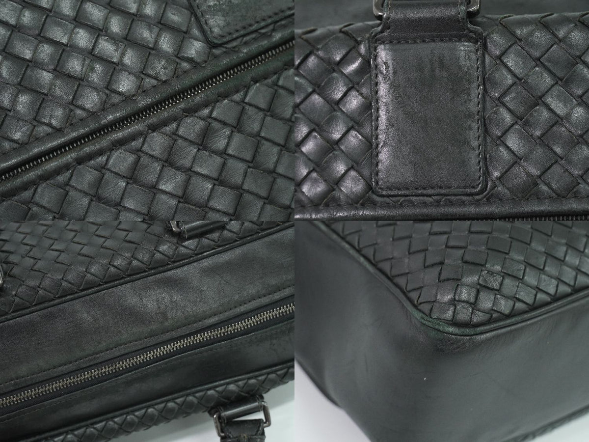 Bottega Veneta Intrecciato Business Bag Handbag Leather Black Bag — view 7