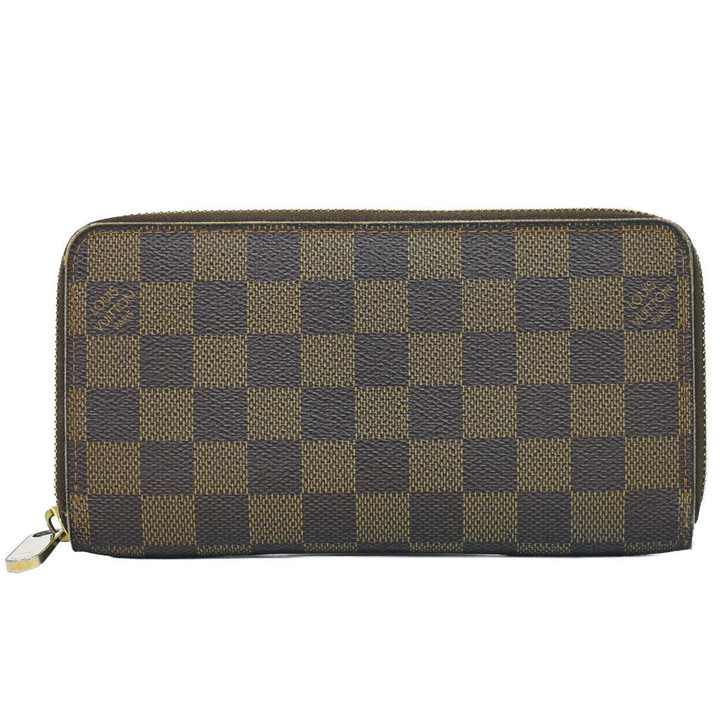 Louis Vuitton LV Vintage Zippy Wallet Damier Ebene Zip Around Brown