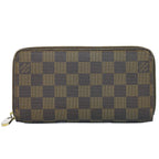 Louis Vuitton LV Vintage Zippy Wallet Damier Ebene Zip Around Brown