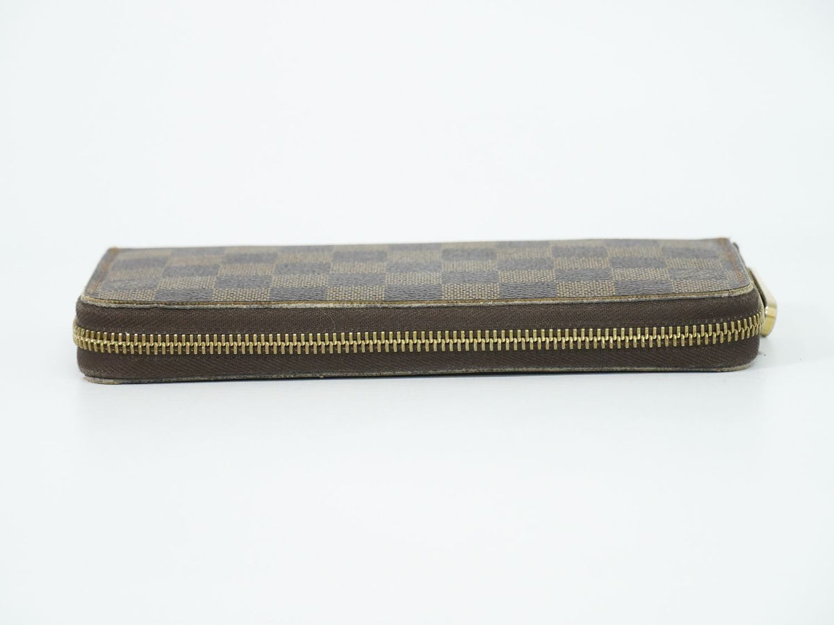 Louis Vuitton LV Vintage Zippy Wallet Damier Ebene Zip Around Brown — view 5