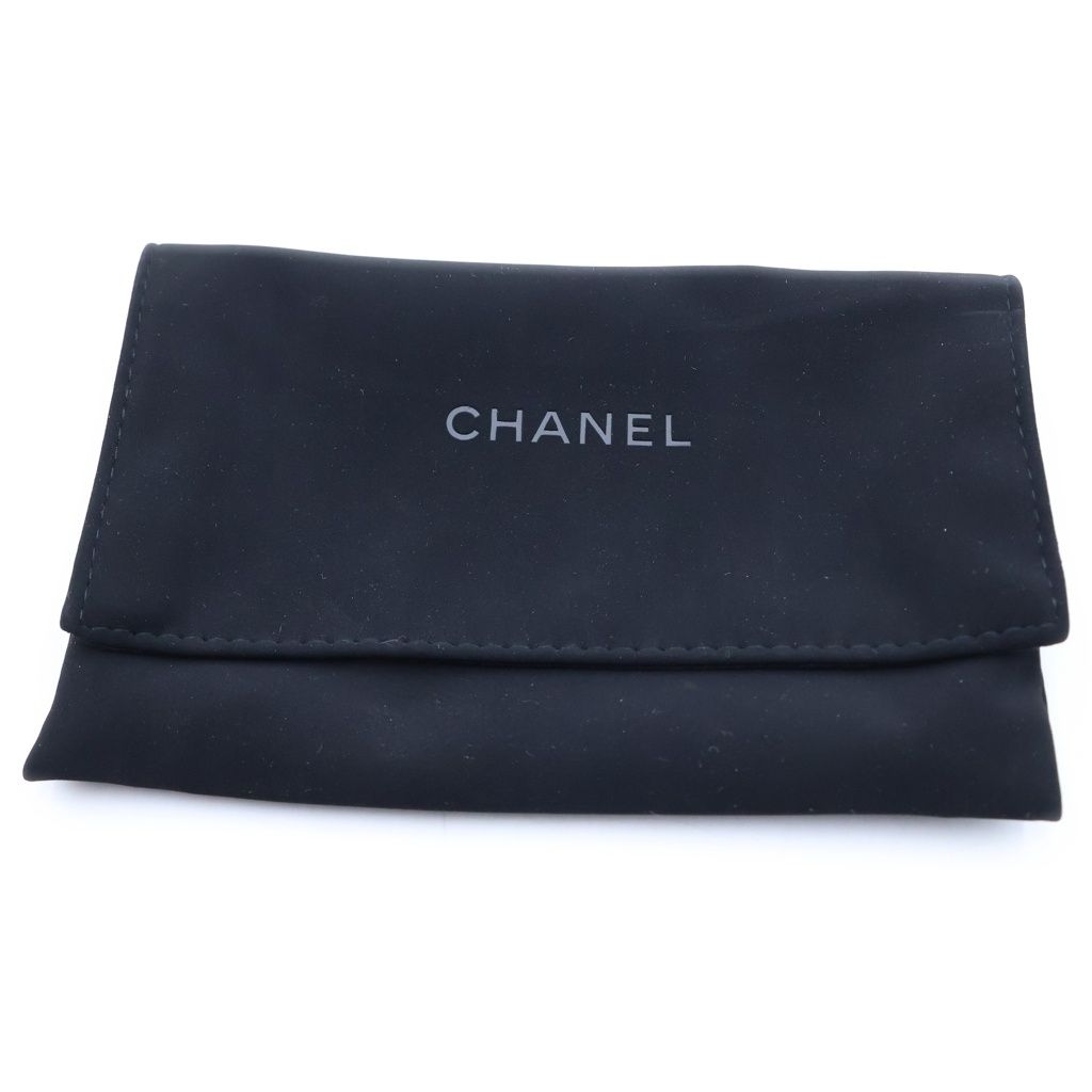 Chanel Boy Trifold Wallet Compact Coin Purse Caviar Leather Gold Pink Brown Seal — view 6