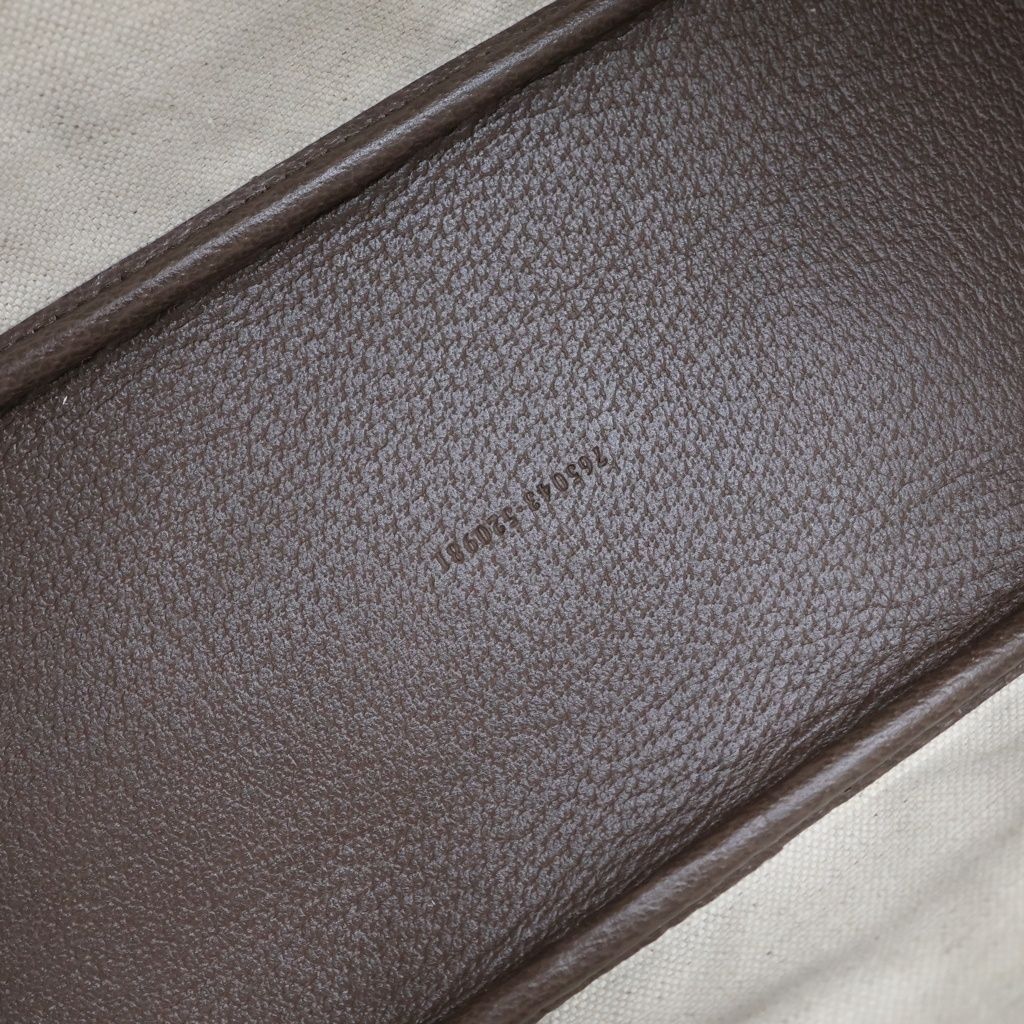 Gucci GG Supreme Ophidia Small Tote Bag Brown Leather Gold — view 7