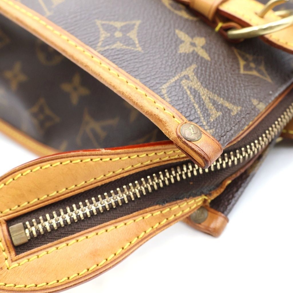 Louis Vuitton Monogram Popincourt Au Handbag Mini Tote Brown Leather Gold — view 6