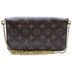 Louis Vuitton Monogram Pochette Felicie Chain Wallet on Shoulder Bag Brown — view 2